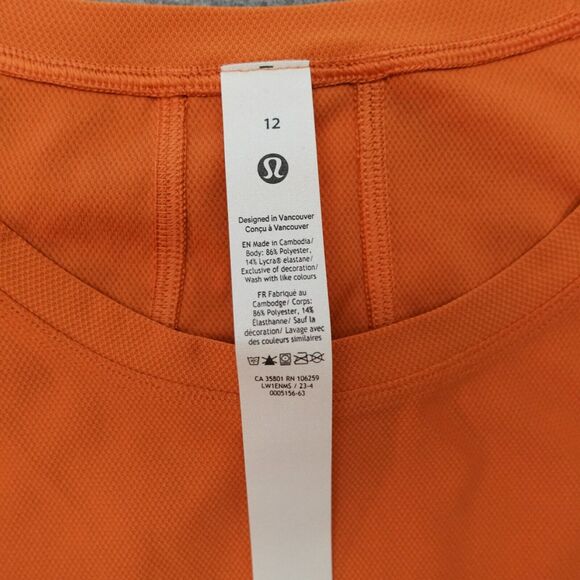 New Lululemon Size 12 Muscle Love Crop Tank Tough AUTO Automn Orange - Picture 5 of 6